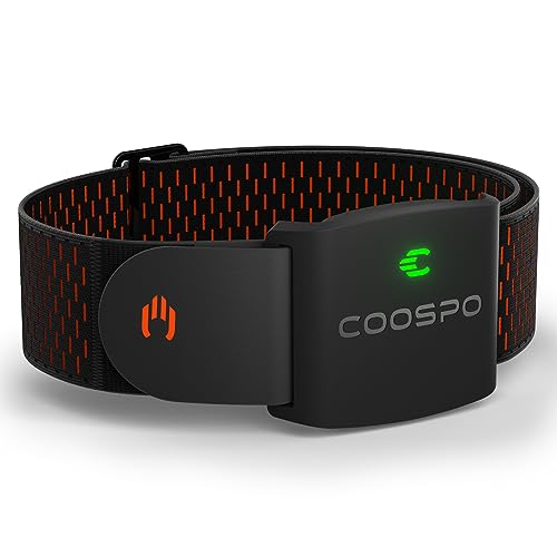 COOSPO HW9 Bluetooth 5.0 ANT+ Heart Rate Monitor Armband with HR Zones/Calories Burned, Optical HRM Sensor for Fitness Training/Cycling/Running,Compatible with Peloton,DDP Yoga,Wahoo COOSPO Heart Rate Monitor Armband HW9
