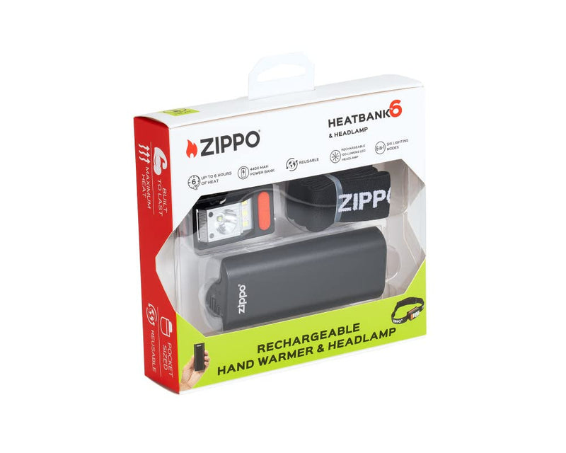 Black HeatBank 6 Rechargeable Hand Warmer and Headlamp Gift Set - BeesActive Australia