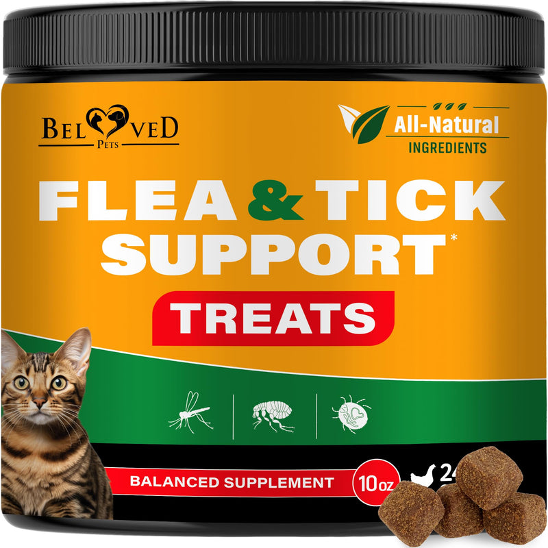 Flea and Tick Prevention Chewable Pills for Dogs and Cats - Revolution Oral Flea Treatment for Pets - Pest Control & Natural Defense - Chewables Small Tablets Made in USA (Chicken (for Cats)) Chicken (for Cats)