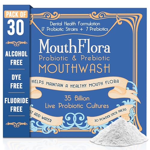 Probiotic Mouthwash for Sensitive & Oral Thrush-Prone Mouths – 30 Pack Pack of 30 (2000mg/pc)