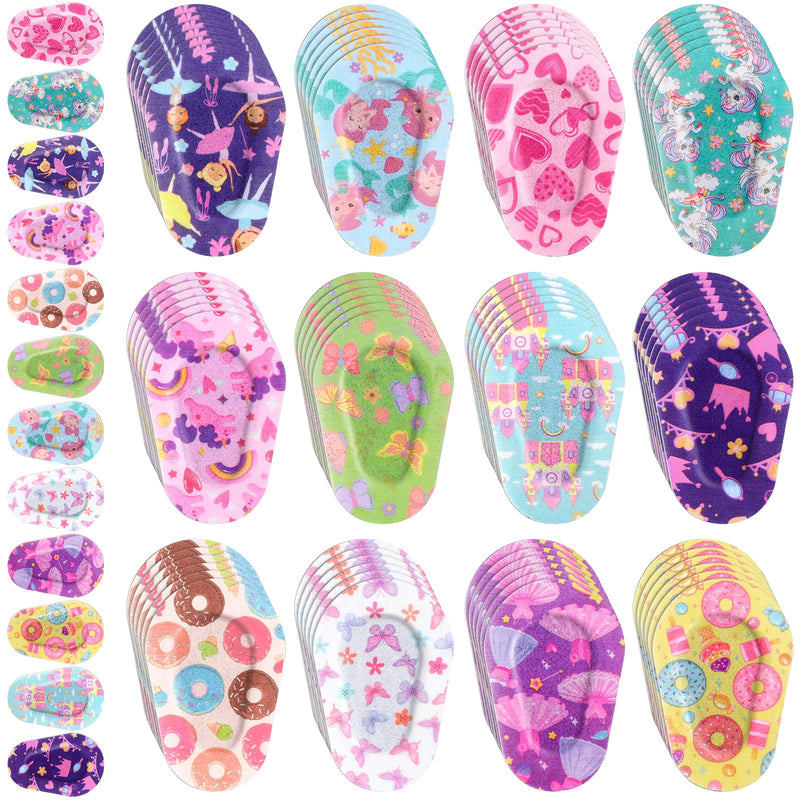 Panelee 60 Pcs Adhesive Eye Patches for Kids Girls Toddler Eye Patches Bulk Breathable Material, Light Blocking Cotton Colorful and Fun Designs Adhesive Bandages for Girls, 12 Styles - BeesActive Australia