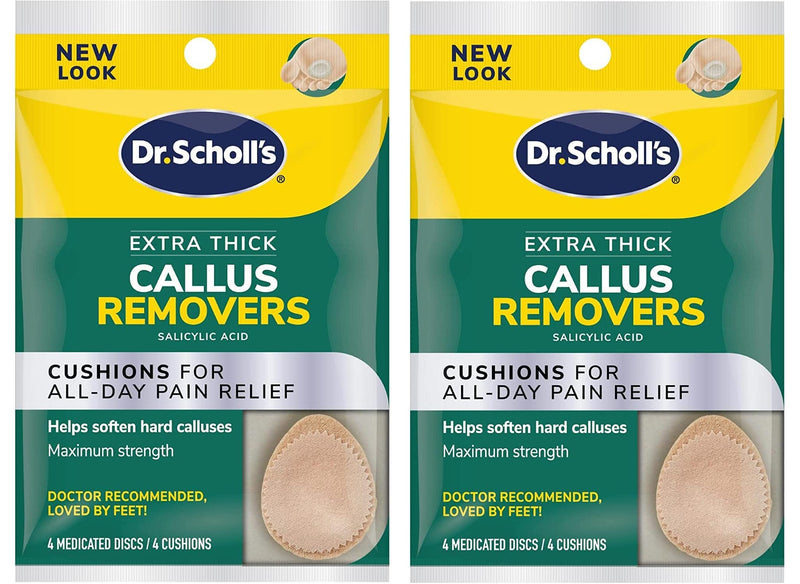 Dr. Scholl's Extra Thick Callus Remover, 4ct // Helps Soften Hard Calluses and Cushions for All-Day Pain Relief (Pack of 2) 4 Count (Pack of 2) - BeesActive Australia