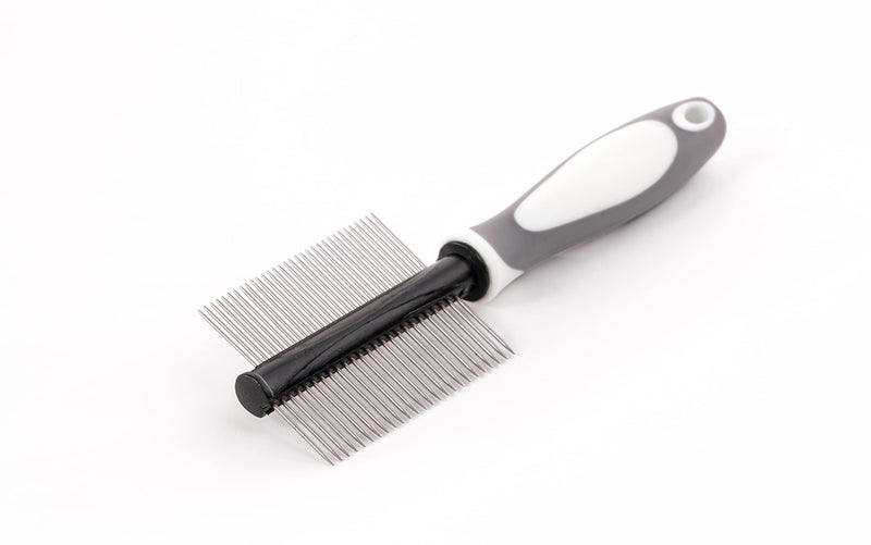 Double-Sided Pet Pin Comb - Dual-Action Flea Removal & Tangle-Free Grooming Tool for Dogs and Cats, Gentle on Skin, Ideal for All Fur Types - BeesActive Australia