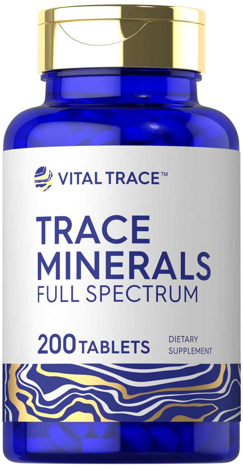 Carlyle Trace Minerals | 200 Tablets | Full Spectrum Supplement | Non-GMO & Gluten Free Complex | by Vital Trace - BeesActive Australia