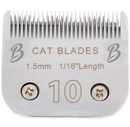 Detachable A Series 10 Cat Clippers Blade Cut Length 1.5mm Japanese Carbonized Steel Cat Grooming Supplies | Cat Grooming Blade Compatible A5 Series Clippers for Cat (10 Cat) 10C (1/16" - 1.5mm ) - BeesActive Australia