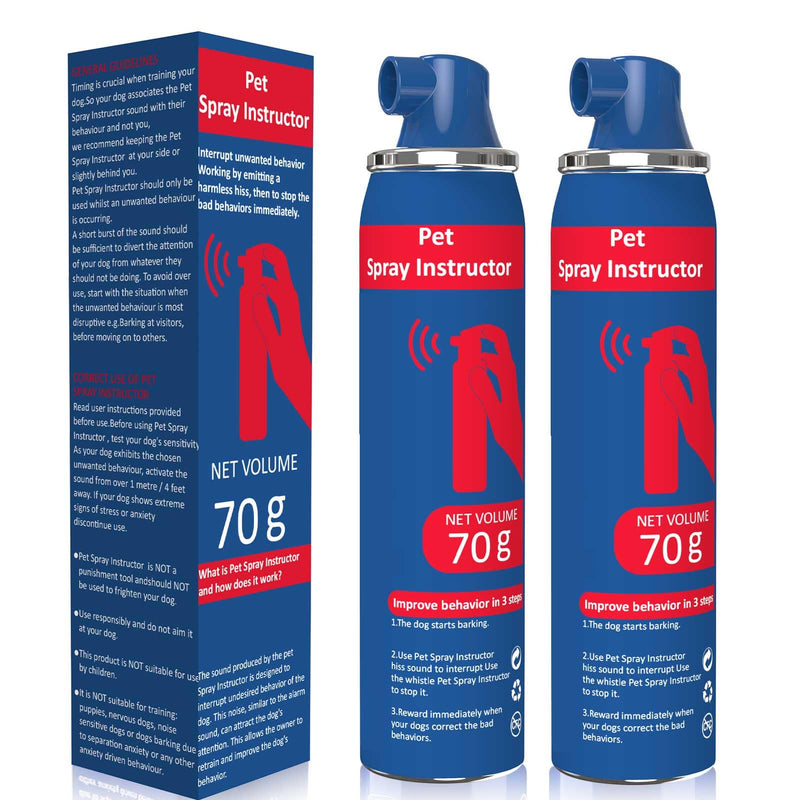 Spray Dog Trainer Corrector 70ml 2 Pack Spray Corrector Spray for Dog to Unwanted Dog Behaviour, Humane Effective- Blue 2 pack Blue - BeesActive Australia