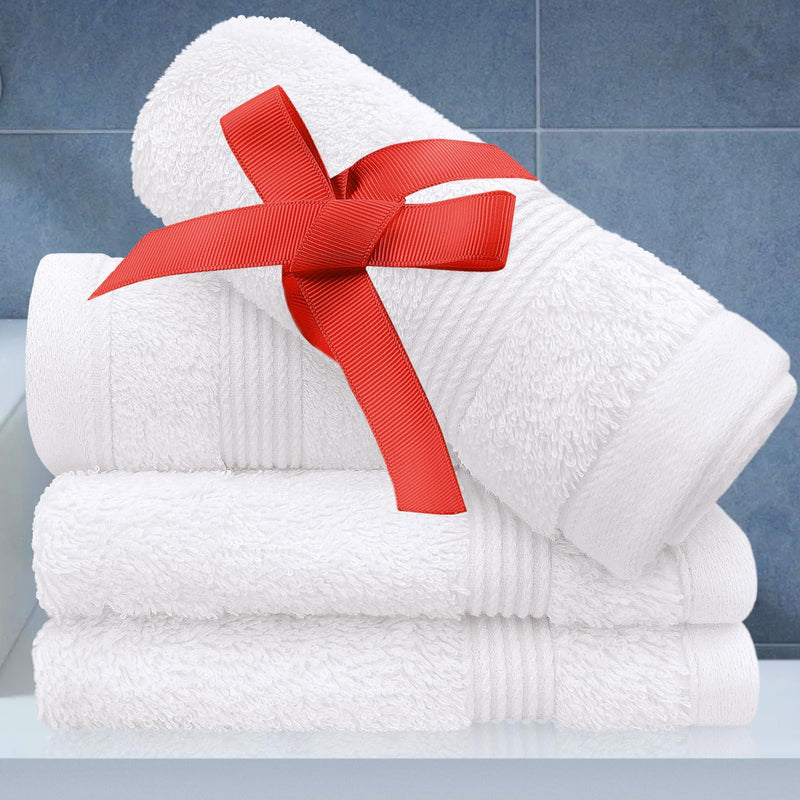VOOVA & MOVAS White Washcloths 4 Pack(13X13 Inches 650GSM) Washcloths - 4PC - BeesActive Australia