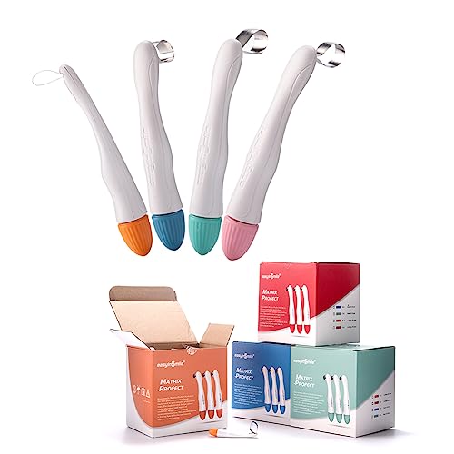 Dental Matrix Bands 4.5/6MM Proformed Matrix System Standard/Curved Disposable Matrices Adjustable Metal Matrix Ring (4.5MM Curved 50PCS) 4.5MM Curved 50PCS