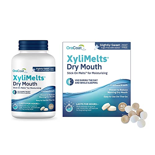 OraCoat® XyliMelts Bundle Slightly Sweet 100 Count and Slightly Sweet 40 Count, Dry Mouth Relief Products