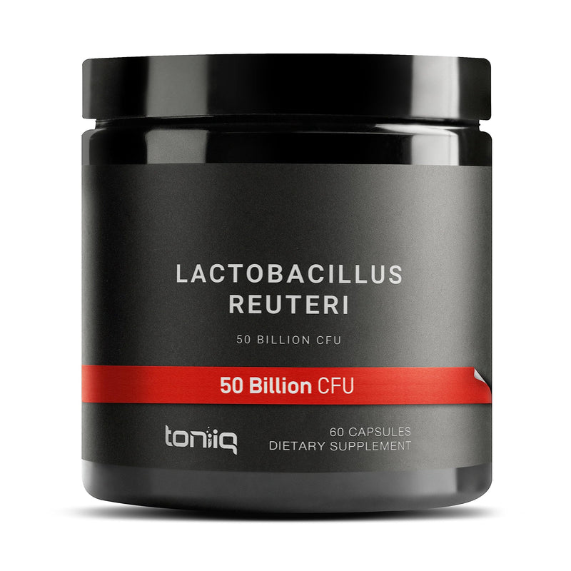 Toniiq 50 Billion CFU Lactobacillus Reuteri Probiotic 50mg per Serving | L Reuteri Probiotics - Highest CFU Count Lactobacillus Reuteri Probiotic - 60 Vegetarian Capsules - 60 Servings 60 Count (Pack of 1)