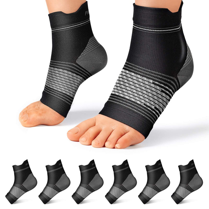 6 Pairs Plantar Fasciitis Socks for Men & Women, Ankle Brace Compression Socks with Arch Support for Achilles Tendonitis, Heel Pain, Swelling & Arthritis Relief, Black, X-Large Black(6 Pairs) X-Large (6 Pair) - BeesActive Australia