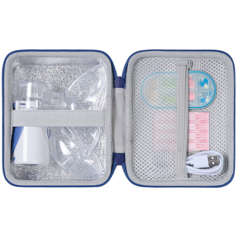 Aenllosi Hard Storage Case Compatible with Portable Nebulizer for Adults and Kids, Handheld Inhaler Carrying Case, Holder for Atomizer Machine & Medicine(Case Only) - BeesActive Australia