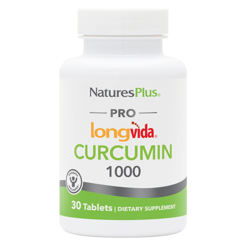 NaturesPlus PRO Longvida Curcumin 1000 mg - 30 Tablets - Promotes Healthy Free Radical Protection - Non-GMO, Vegan & Gluten Free - 30 Servings 30 Vegetarian Tablets