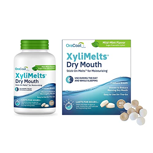 OraCoat® XyliMelts Bundle Mild Mint 100 Count and Mild Mint 40 Count, Dry Mouth Relief Products