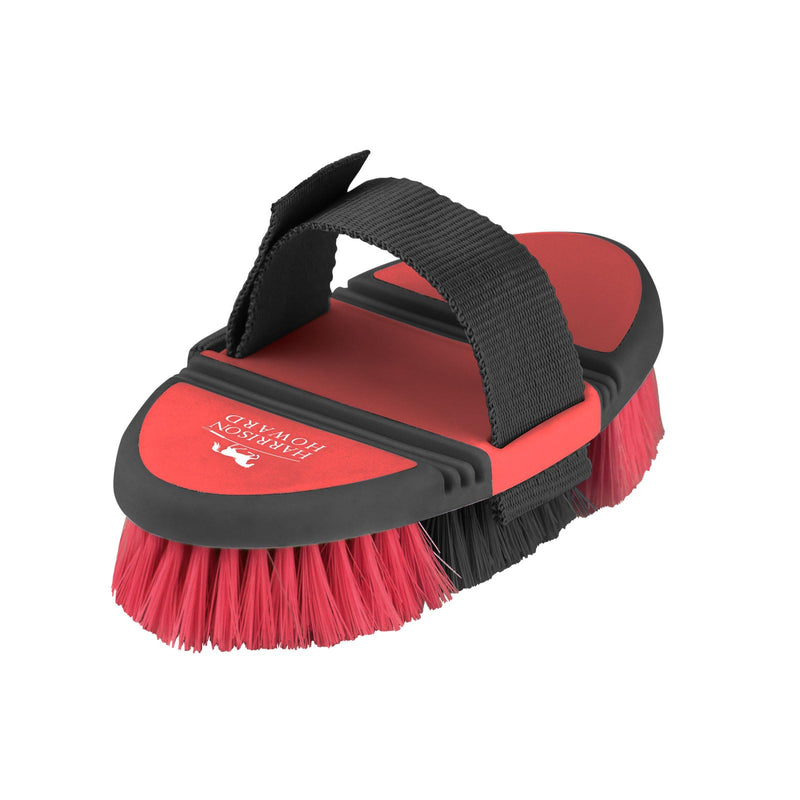 Harrison Howard Flexible Finish Brush Horse Grooming Brush Bendable Brush Convenient for Horse Scrubbing Comfortable Hold in Hand Red - BeesActive Australia