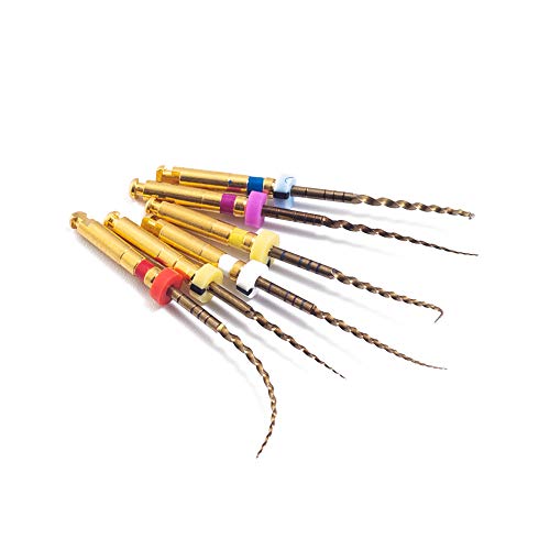 Dental Endo Rotary File X-Pro Gold Taper 6PCS Niti Endodontic Root Canal Files (31MM Assort) 31MM Assort
