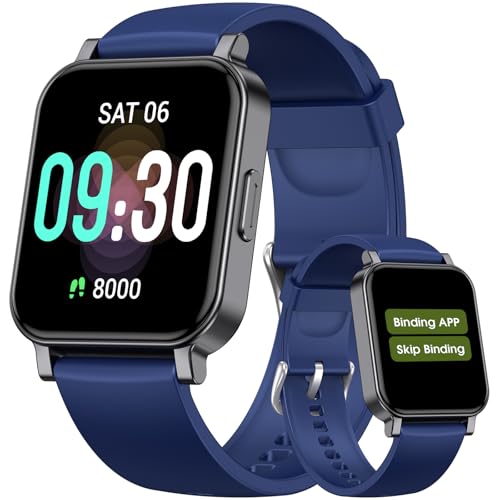 Pedometer Watch Senior Friendly No App No Phone Required, Step Counter Light Blue