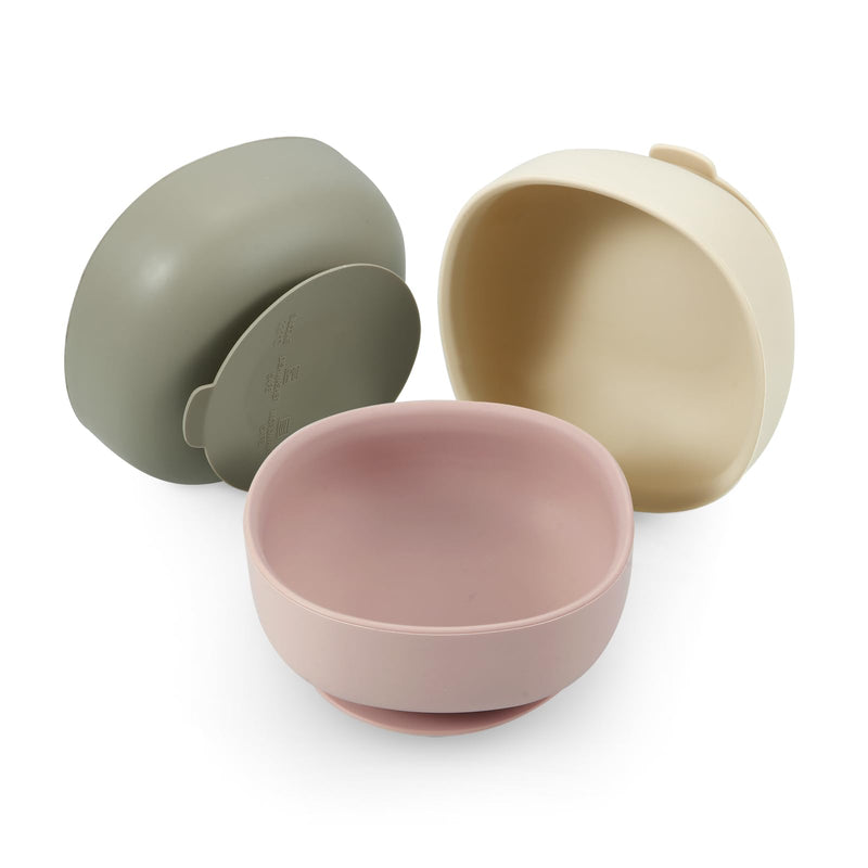 PandaEar 3 Pack Silicone Suction Bowls for Baby Toddler Infant Kids| Baby Food Bowls First Stage Feeding| Toddler Bowls Suction Food Grade Soft Safe Silicone BPA-Free - BeesActive Australia