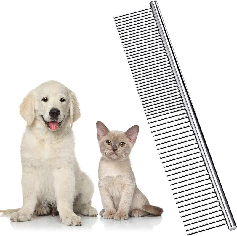 Dog Combs for Grooming, Metal Cat Comb for Removing Tangles and Knots, Professional Grooming Tool for Long Haired Dog, Cat and other pets - BeesActive Australia