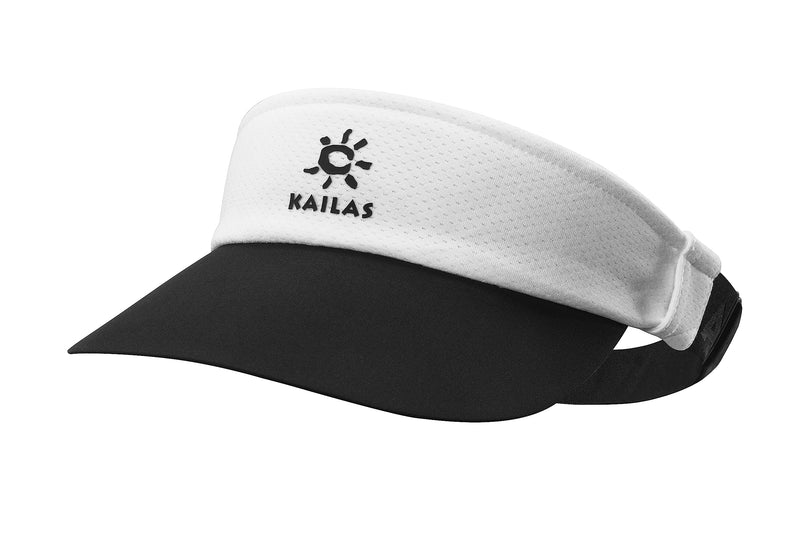 KAILAS Sports Sun Visor Cap Unisex Cotton Ball Hat Outdoor Adjustable Black/White