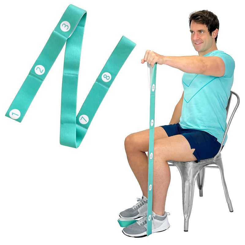 Resistance Bands for Seniors - Exercise Band to Improve Mobility and Strength - Standing & Chair Exercises for Seniors Including Videos and Printable Exercise Instructions Green - Light Strength