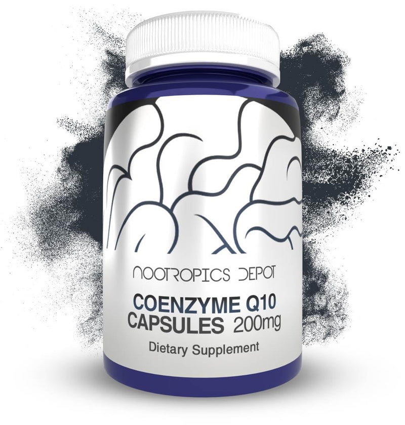 Nootropics Depot CoEnzyme Q10 Capsules | 200mg | Ubiquinone | 60 Count | Energy, Cognitive & Cellular Function 1 Count (Pack of 60)