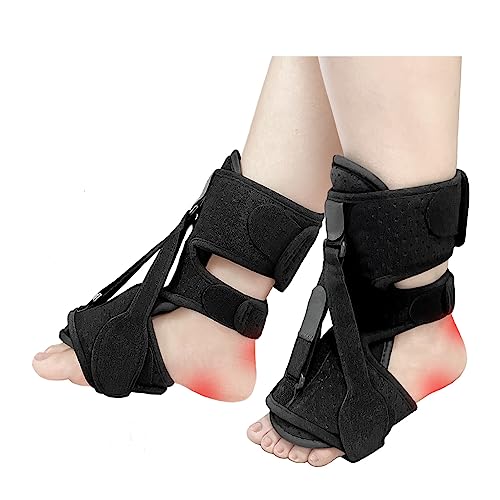 2 Pack Plantar Fasciitis Night Splint,Relieve Foot Pain Morning Foot Pain Achilles Tendinitis Foot Drop, Women & Men (Black) 2