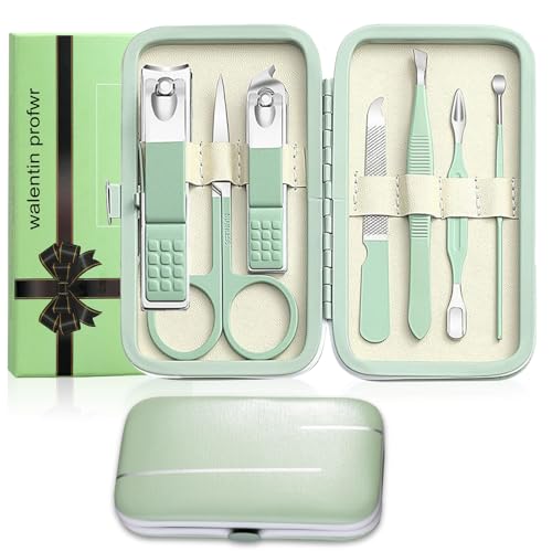 Manicure Set Nail Clipper Set Women Men Nail Clippers Kit Nail Care Kit Green