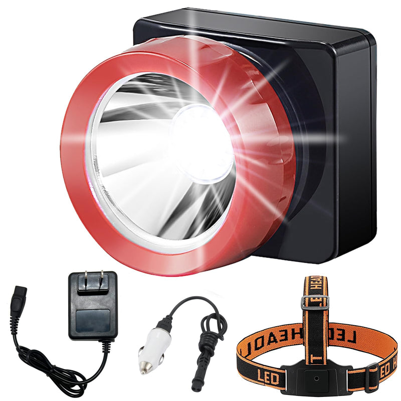 Outdoor Running Headlamp Waterproof Head Lamps for Camping/Hunting/Hiking/Fishing 5200mAh Rechargeable Led Headlights 5.1oz Lightweight Hands Free for Adults