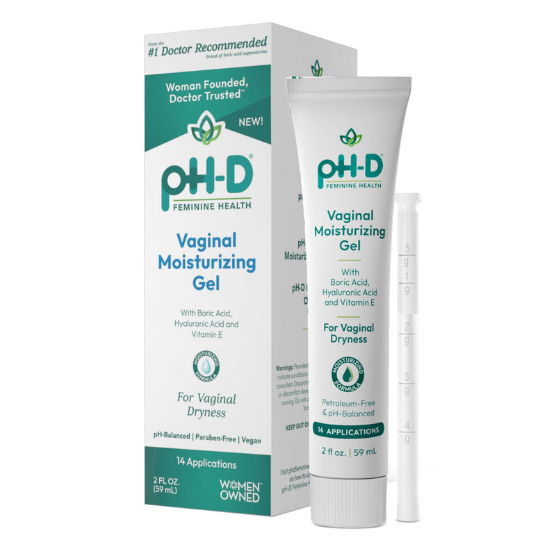 Boric Acid Moisturizing Vaginal Gel with Hyaluronic Acid, Vitamin E for Vaginal Dryness by pH-D Feminine Health, Woman Owned, Paraben-Free, pH-Balanced, Vegan, 14 Applications, Made in the USA - BeesActive Australia