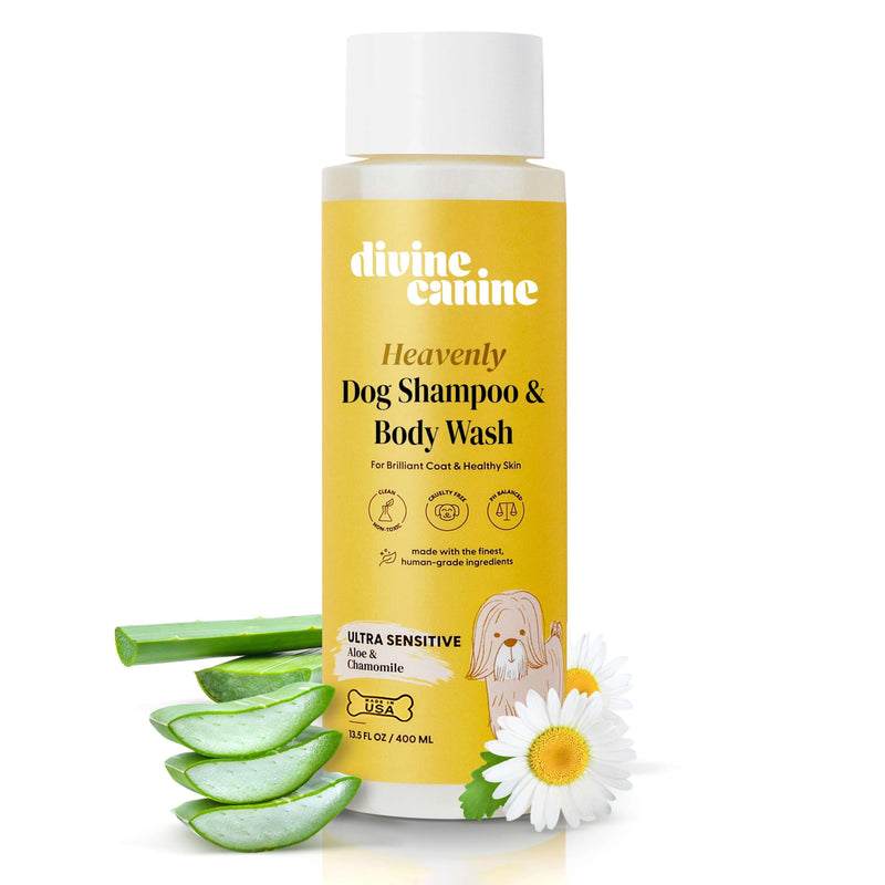 Dog Shampoo and Body Wash - 13.5 Fl Oz of Ultra Sensitive Dog Wash - Made with Aloe and Chamomile for a Healthy Skin and Coat - Made in The USA - PawsPlanet Australia