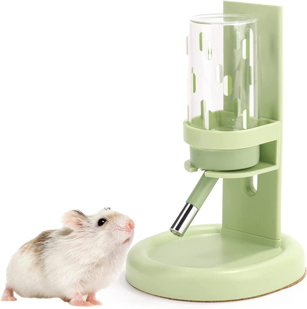 Marchul Hamster Water Bottle for Glass Tank, No Drip Guinea Pig Water Bottle with Stand/Holder Adjustable, Leak-Proof Small Animal Water Bottles for Hamsters/Gerbils/Rats/Hedgehogs (4oz, Green)