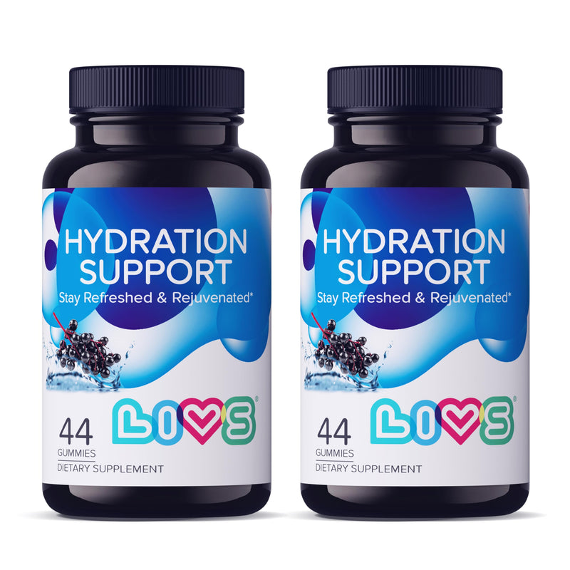 LIVS Electrolyte Gummies for Hydration Support & Post Workout Recovery – Mineral Supplement with Calcium, Sodium, Potassium and Zinc – Vegan, Halal, Kosher – Grape Flavor – 88 Count – Made in USA Pack of 2