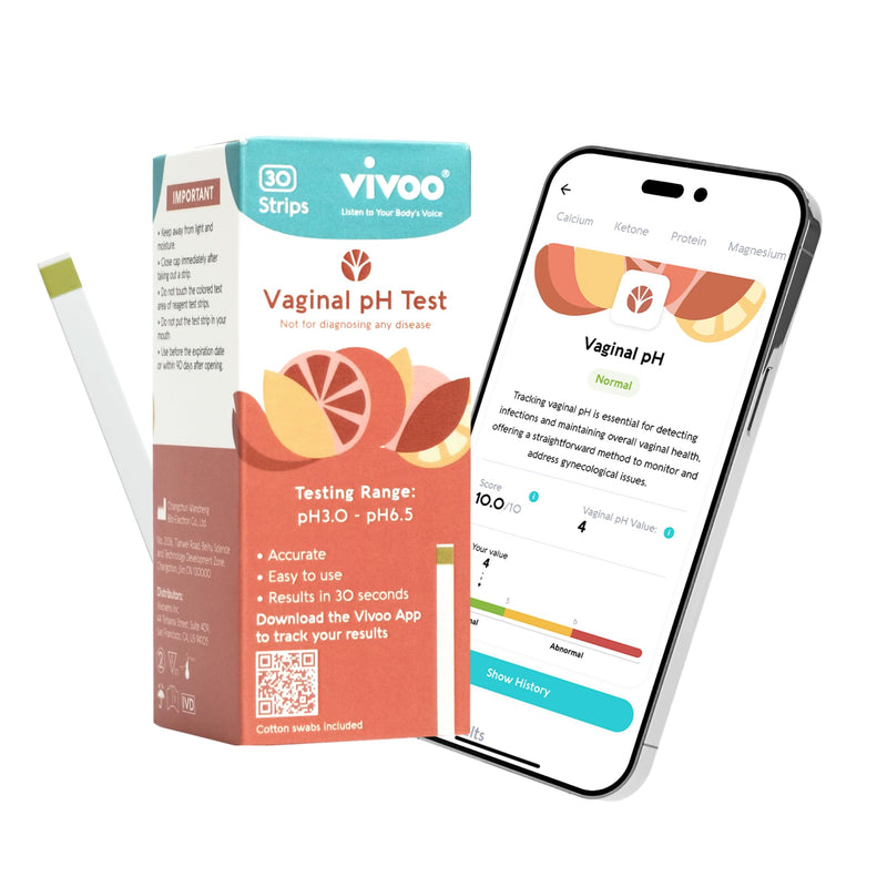VIVOO Vaginal pH Test Strips - 30 Second Results, Simple & Effective Vaginal pH Test Strips for Feminine Hygiene Monitoring, Detect Any Imbalances and Take Proactive Measures, 30 Strips - BeesActive Australia