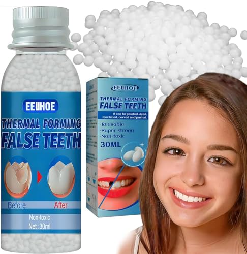 Fake Teeth Repair Kit, Provisional Fake Teeth Replacement Kit for Provisional Restoration 【100% New 30Ml -1 Bottle】 100% New 30Ml -1 Bottle