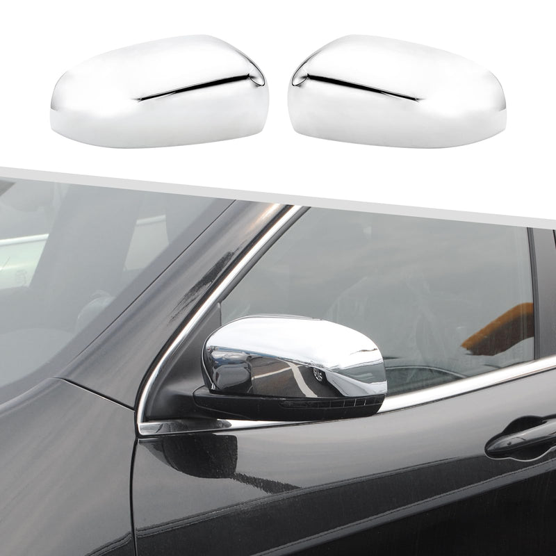 Jimen Compatible with Jeep Cherokee 2014-2023 / Jeep Compass 2017-2023, Side Door Rearview Mirror Cover Trim (Chrome) Chrome - BeesActive Australia