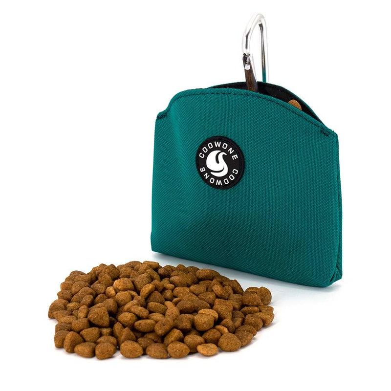 COOWONE Dog Treat Pouch Magnetic Closure Small Dog Training Treat Pouch Pocket Sized Small Dog Treat Pouch with Clip (Green) Green - BeesActive Australia