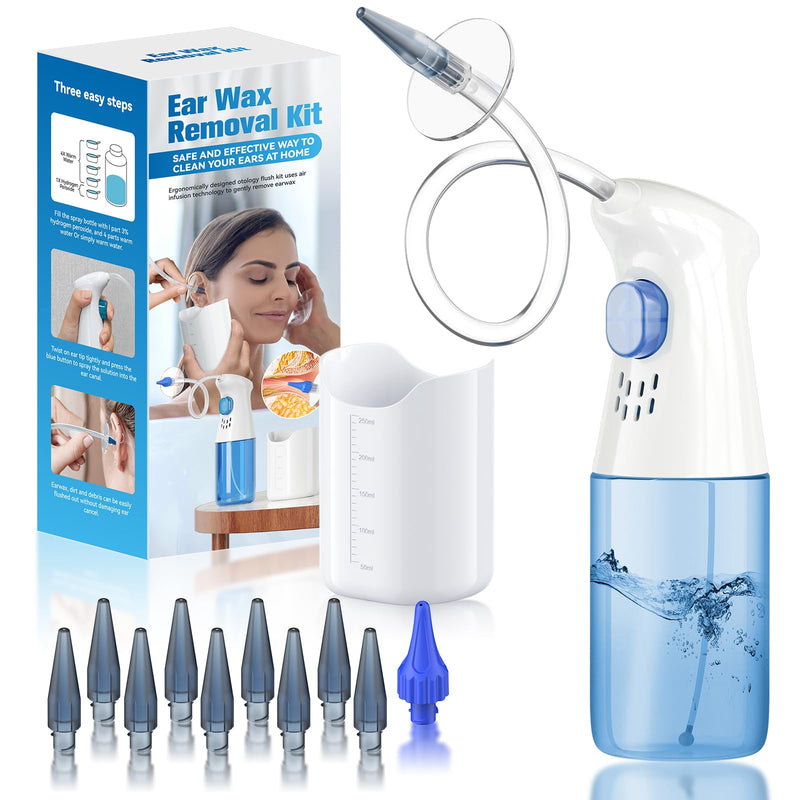 Ear Wax Removal, Ear Cleaner, Ear Wax Removal Kit, FSA Eligible Items Only List, Manual Ear Irrigation Flushing System, Safe and Effective to Clean Ear Built Up Wax Blue - BeesActive Australia