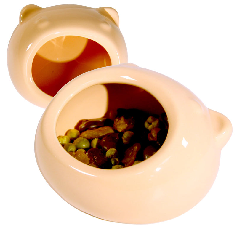 Ceramic Small Pet Hamster Food Bowl Guinea Pig Food Bowl Hamster Water Bowl Ferret Chinchillas Squirrels Hedgehog Accessories Reptiles Hamster Accessories for Cages（Orange） Orange - BeesActive Australia