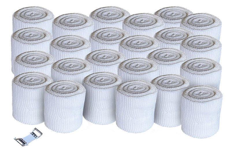 24 Pack Traditional Sport Bandages Sporting Gauze for Box Vendas Deportivas set of Athletic Gauzes for Hand Wraps used in Mexican Boxing Gloves Combat Sports MMA & Martial Arts 2" x 16.5 ft Long