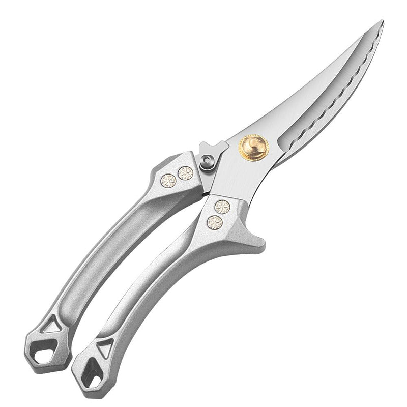 Heavy Duty Kitchen Scissors,Heavy Duty Kitchen Shears,Poultry Shears Heavy Duty Professional,Heavy Duty Chicken Shears,Spatchcock Chicken Whole(Silvery) Silvery - BeesActive Australia