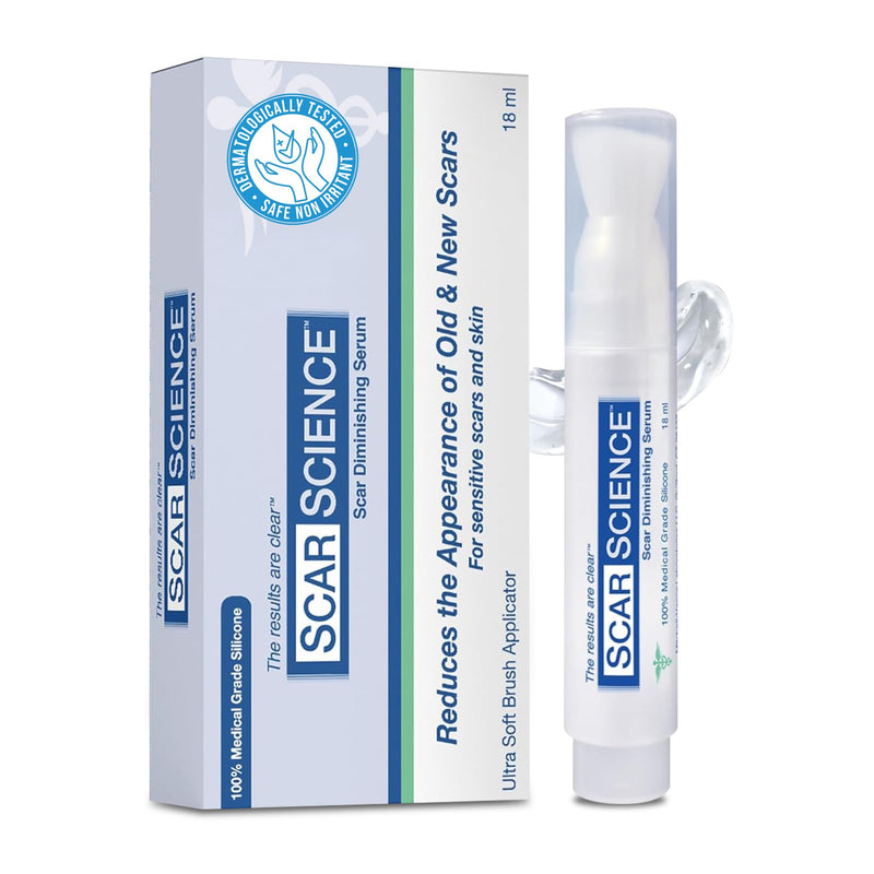 100% Silicone Scar Gel Serum – Ultra-Soft Brush Applicator for Cosmetic Procedures & Facial Peels, Gentle Scar Care for Surgical, Acne, Burn & Keloid Scars – Hypoallergenic & Fragrance Free
