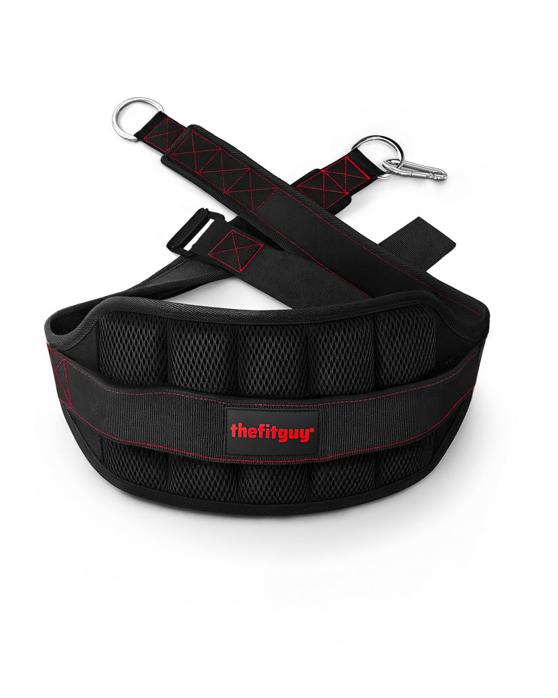 Ultimate Belt for Belt Squats, Rack Attachment and Squat Machine, Structured Back Support, Stays Low During Down Movement, Padded Hip & Thigh Area, Buckle Strap - No Sliding Down, Heavy Duty - BeesActive Australia