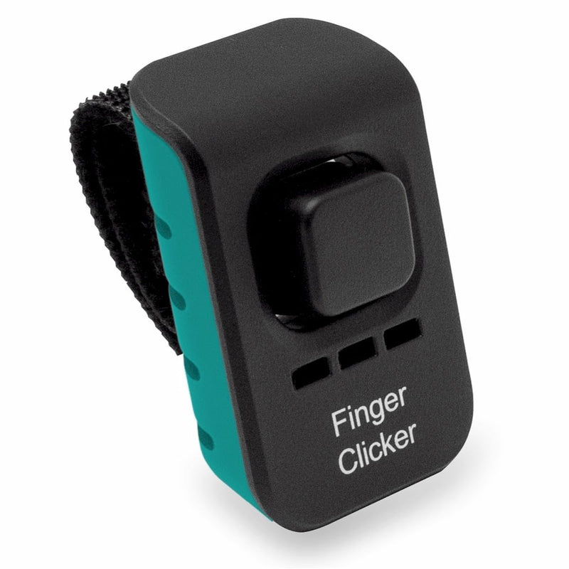 Educator Dog Training Finger Clicker with Audible Sound for Positive Reinforcement, Behavior and Obedience Pet Trainer, Teal - BeesActive Australia