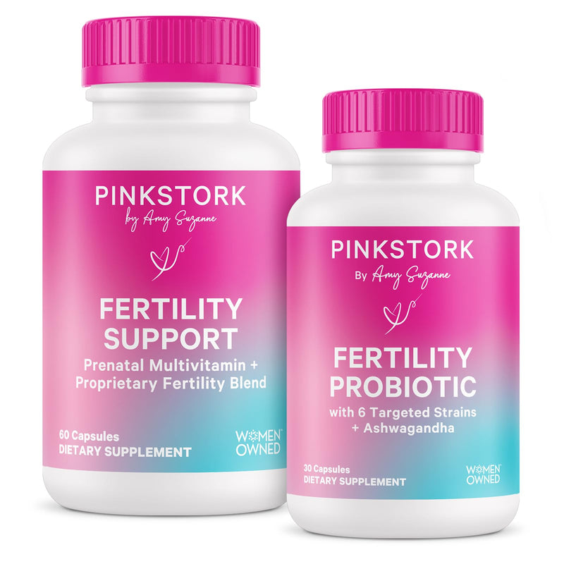 Pink Stork Fertility Supplement for Women + Probiotics for Conception