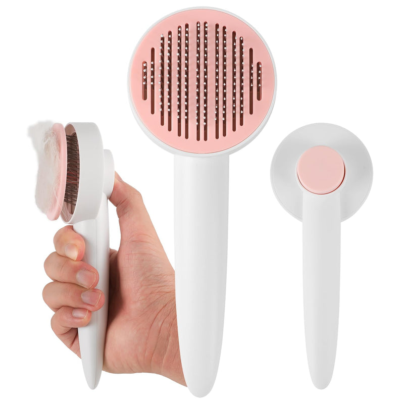 Cat Brush for Shedding, Cat Hair Brush for Indoor Cats, HYPERSPACE Pet Grooming Brush with Release Button, Self Cleaning Slicker Brush for Dogs Small Medium Large Breeds, with Massage Brush Teeth - BeesActive Australia