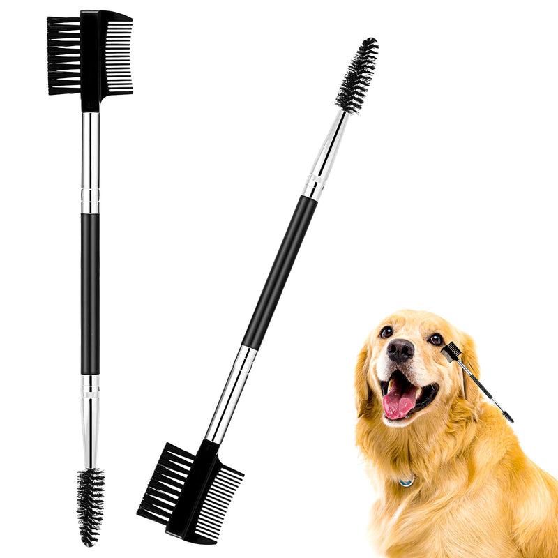 2 Pcs Dog Tear Comb Tear Stain Remover Comb Double-Head Dog Eye Brush Dog Eye Cleaning Comb Dog Eye Comb Brush Pets Grooming Comb Double-Sided for Dogs Cats - BeesActive Australia