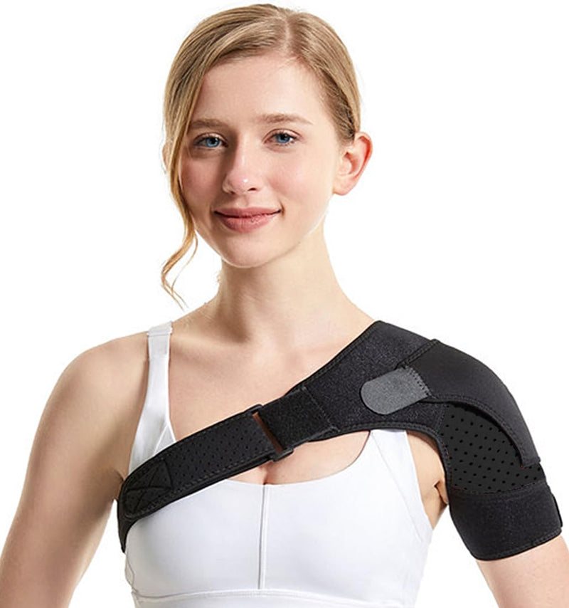 Shoulder Brace for Men and Women, Reusable Shoulder Ice Pack Wrap Adjustable Shoulder Strap Sling Compression Sleeve Stability Support for Arms Tendonitis, Dislocation, Left and Right Rotator Cuff Arm Joint Pain Relief- Hot/Cold Therapy Cool Gel Wrap - BeesActive Australia