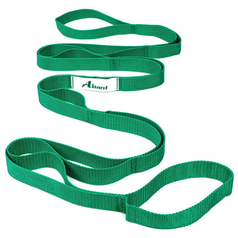 Abiarst Stretching Strap Yoga Strap for Physical Therapy, 10 Loops Yoga Straps for Stretching, Non-Elastic Stretch Strap for Pilates, Flexibility, Exercise, Stretch Band for Women & Men - BeesActive Australia