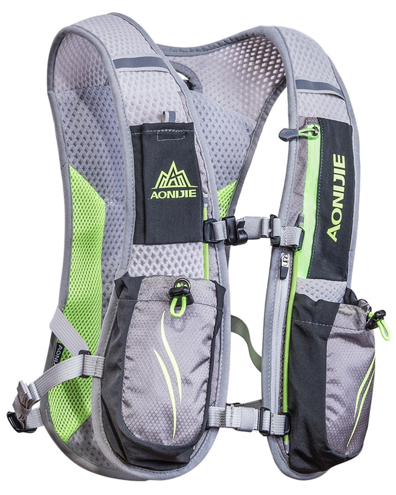 AONIJIE Running Hydration Pack Vest Backpack for Women Men, Fit for 1.5L Bladder, 5.5L Capacity Ideal for Marathon Training, Hiking, Biking, Trail and Walking Black
